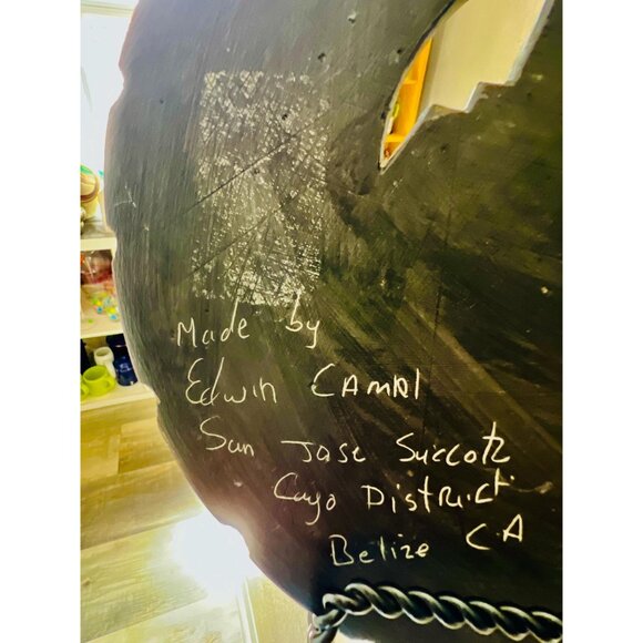 Handmade Mayan Calendar Wall Art | Signed Belize Ceramic by Edwin Camal - Picture 7 of 8